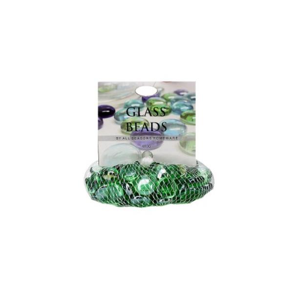 Green Glass Marble Beads - 400g