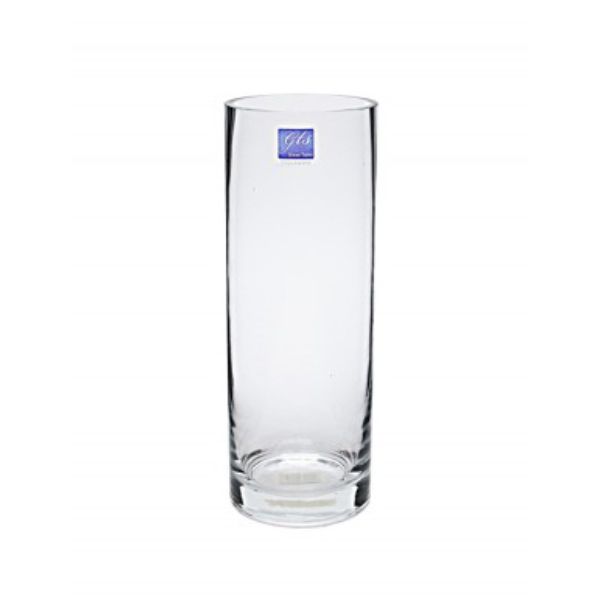 Cylinder Clear Glass Vase - 9cm x 25cm