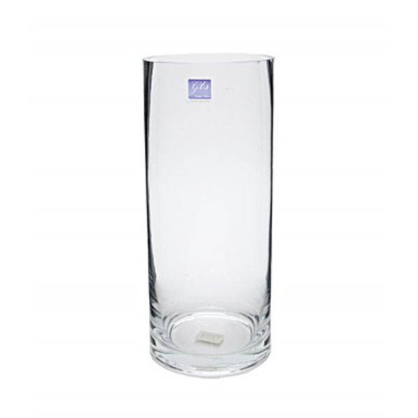 Cylinder Shape Glass Vase - 12cm x 30cm