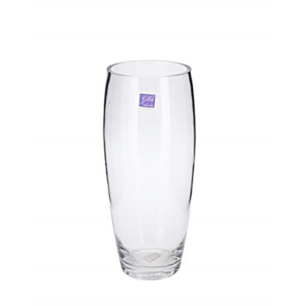 Drum Shape Glass Vase - 30cm