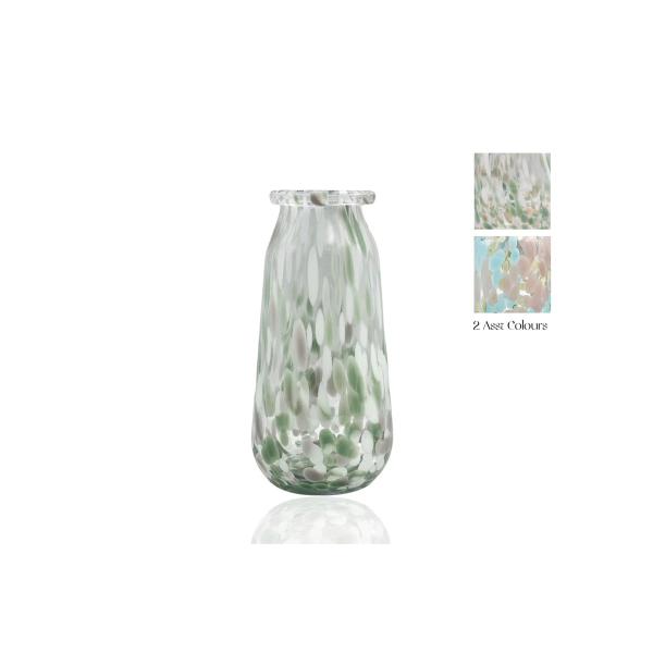 Speckled Glass Vase - 14cm x 30cm