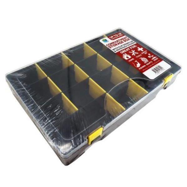 Black Compartment Storage - 34cm x 21cm x 5cm