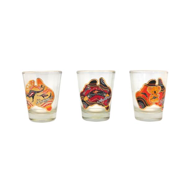 3 Pack Foil Short Glasses Set