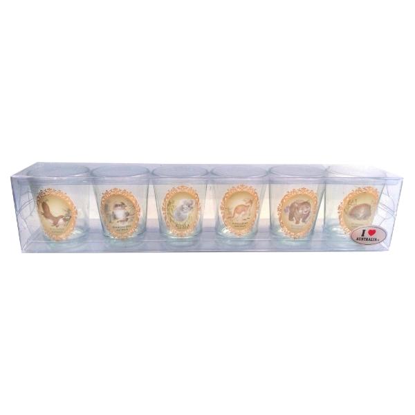 6 Pack Animal Shot Glasses Set