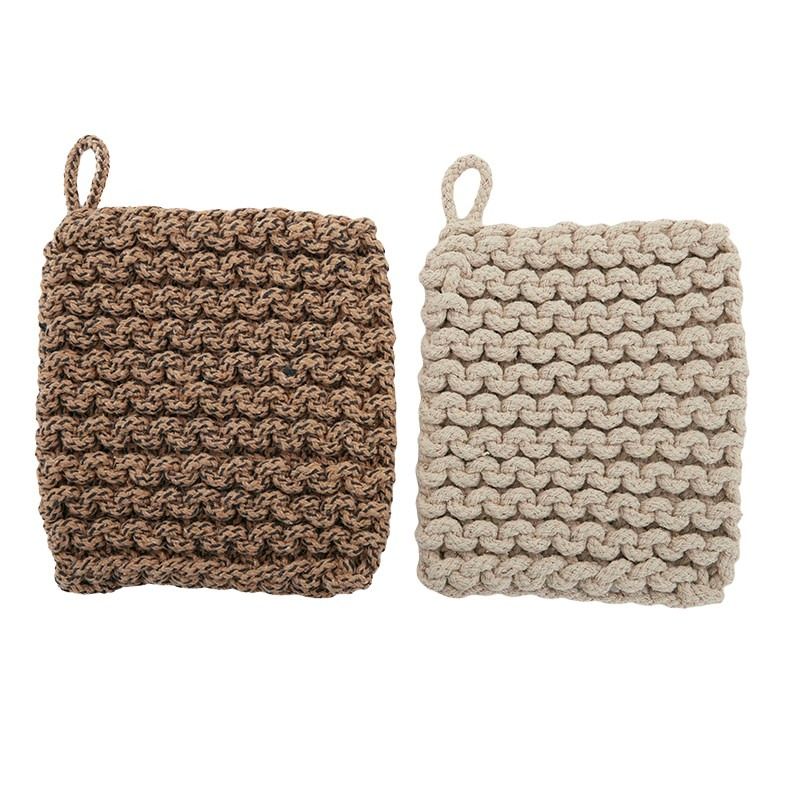 Natural Knit Cotton Trivet - 20cm x 20cm