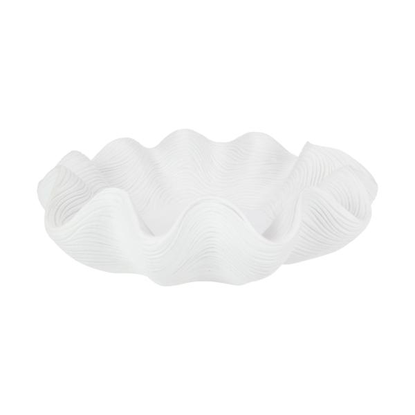 White Coral Finish Decor Bowl - 33cm
