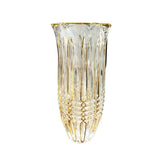 Load image into Gallery viewer, Large Clear Design Glass Vase With Gold Insert