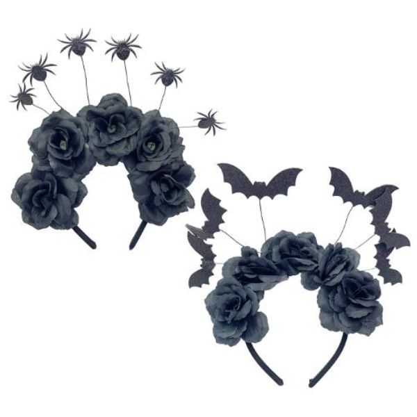 Black Flower Headband