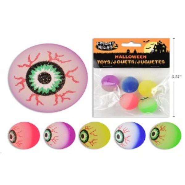 5 Pack Halloween 2 Tone High Bounce Eye Balls