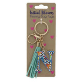 Load image into Gallery viewer, Initial N Blooms Keyring Bag Tags