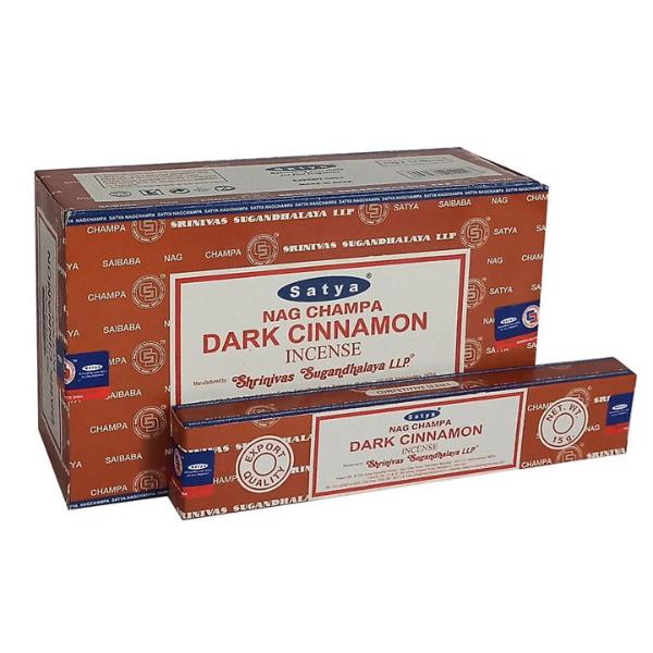 12 Pack Satya Dark Cinnamon Incense Sticks