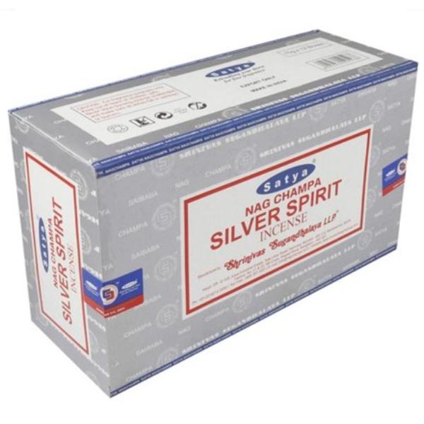 12 Pack Satya Silver Spirit Incense Sticks - 15g