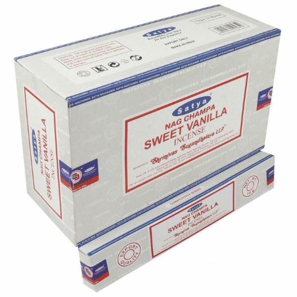 12 Pack Satya Sweet Vanilla Incense Sticks