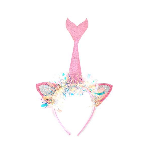 Pink Mermaid Tinsel Headband