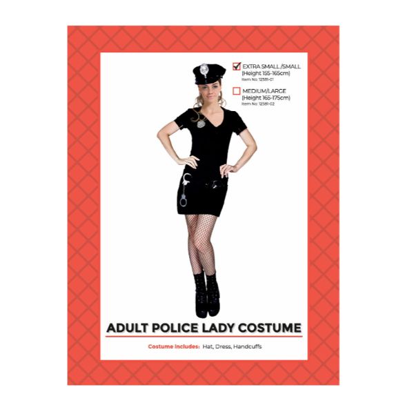Adult Police Lady Costume - X Small - Small