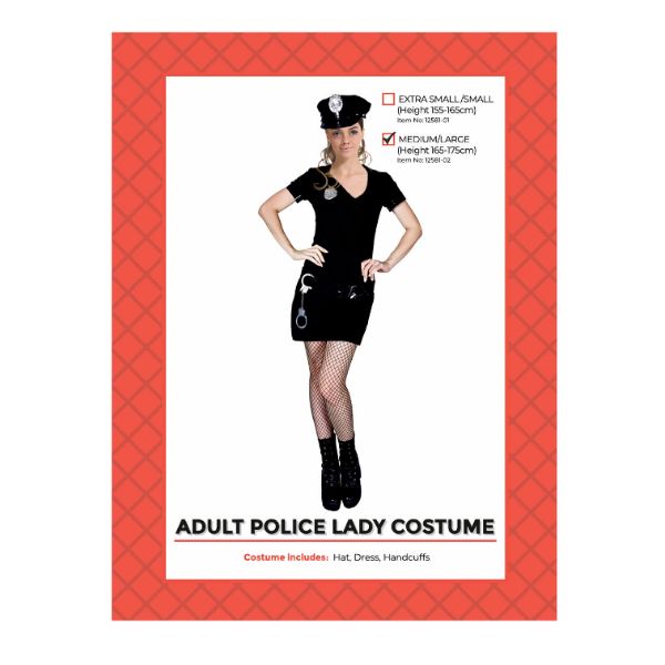 Adult Police Lady Costume - Medium - Large