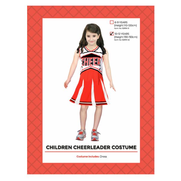 Children Cheerleader Costume - 10 - 12 Years