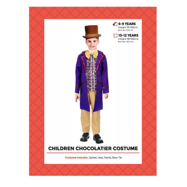 Children Chocolatier Costume - 6 - 9 Years