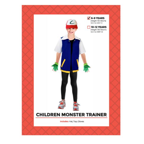 Children Monster Trainer Costume - 6 - 9 Years