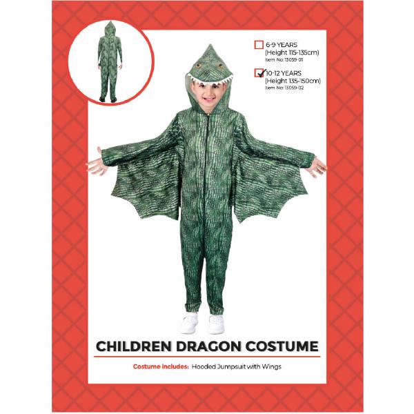 Children Dragon Costume - 10 - 12 Years