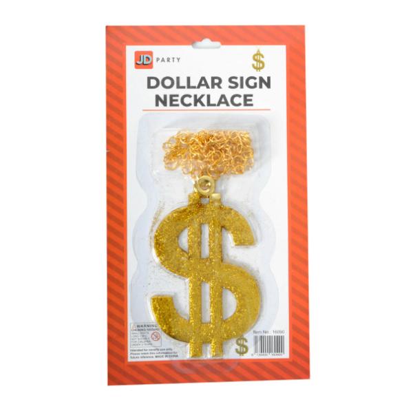 Gold Dollar Sign Necklace