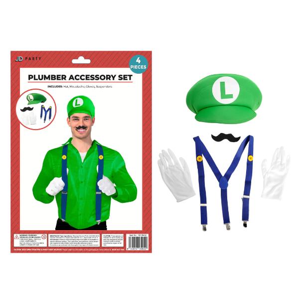 4 Pack Green Plumber Accessory Set