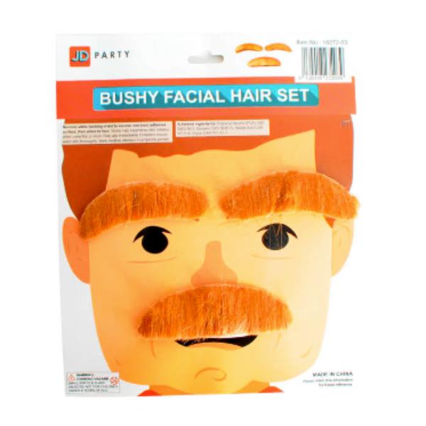 Brown Grandpa Great Furry Eyebrows & Moustache Set