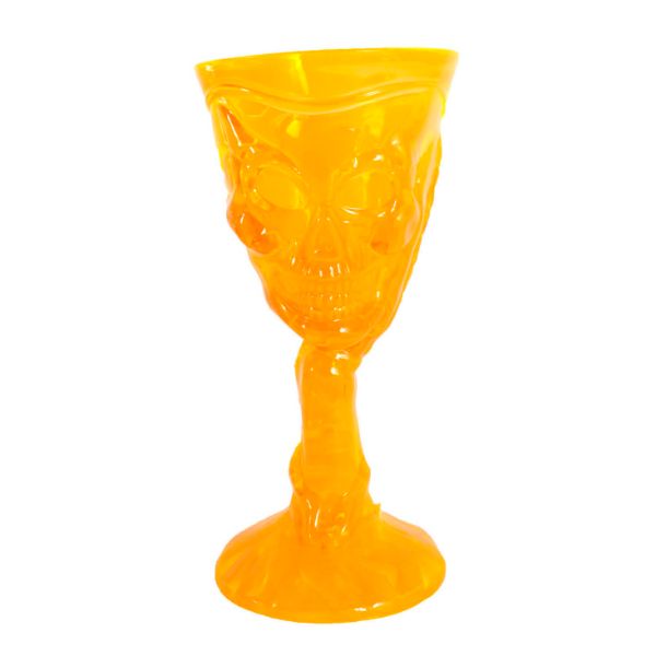 Orange Skull Plastic Cup