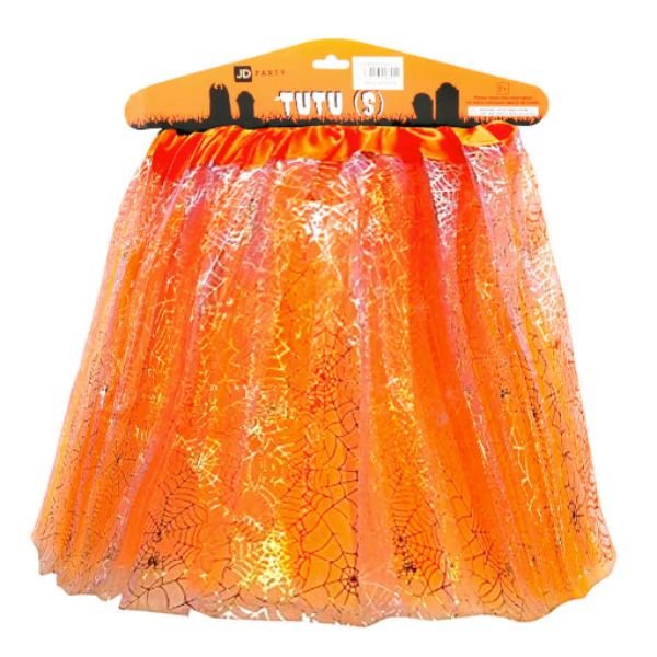 Halloween Orange Spiderweb Tutu