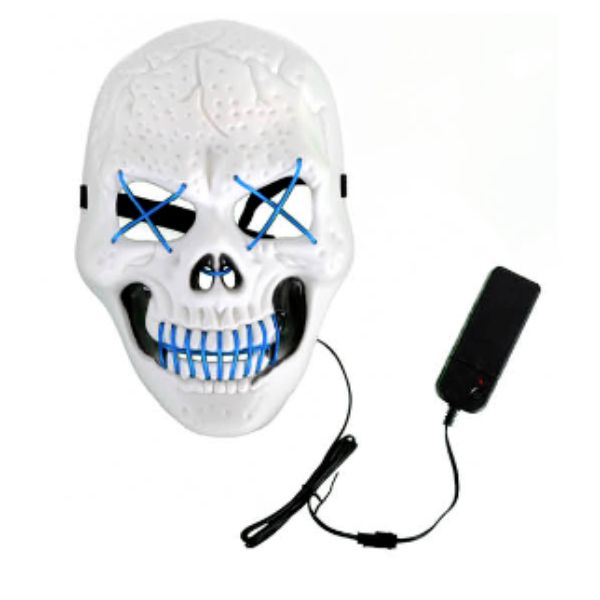 White Skull Light Up Mask