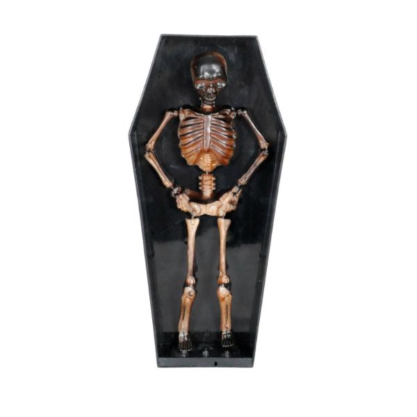 Animated Dancing Skeleton In Coffin - 30cm