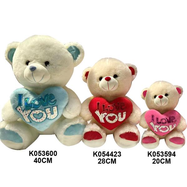 I Love You Heart Plush Bear - 20cm