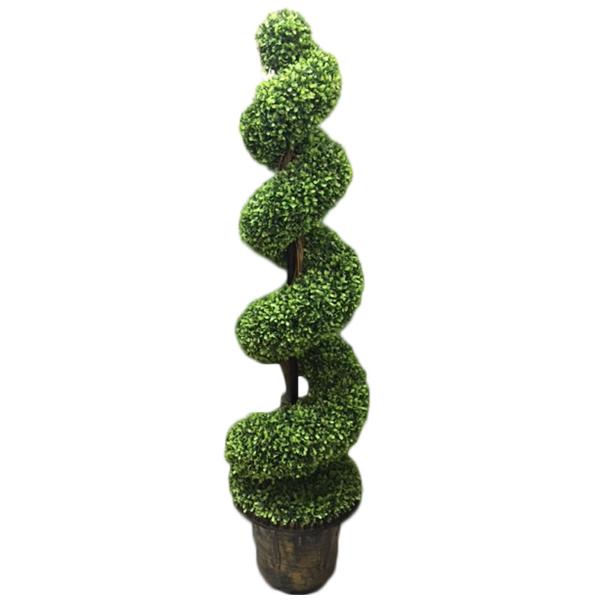 Artificial Spiral Boxwood Pot - 120cm