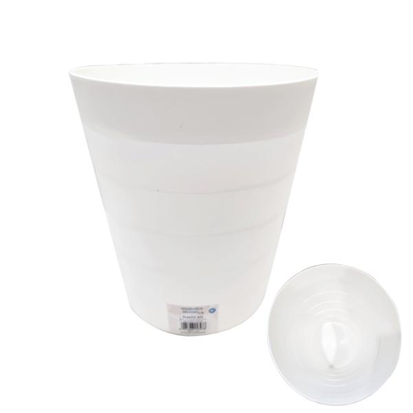 White Rubbish Bin - 24.5cm x 24.5cm x 25.8cm