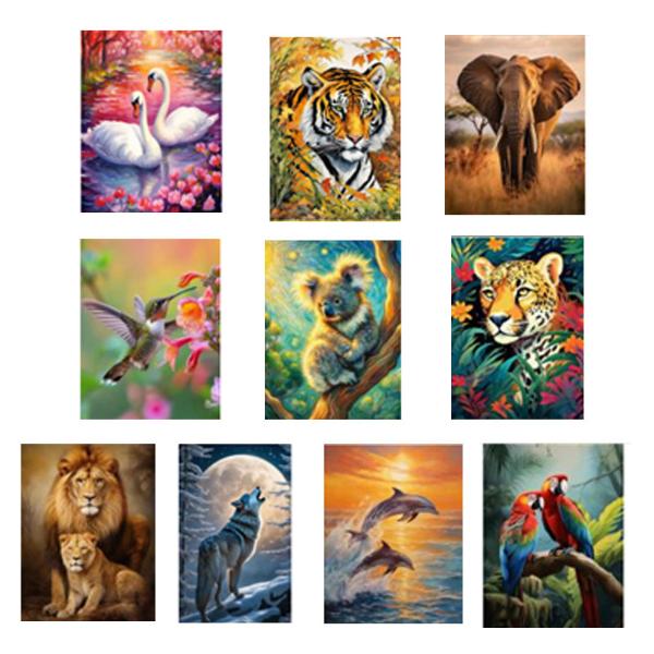Assorted Canvas Diamond Art - 30cm x 40cm
