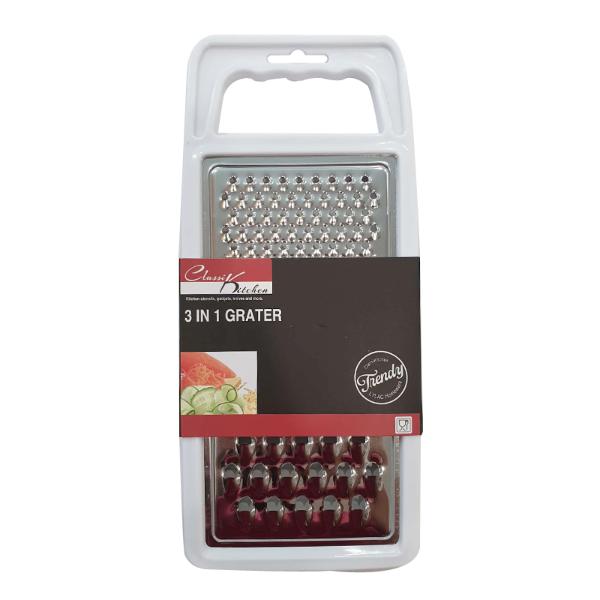 Stainless Steel 3 In 1 Grater - 24cm x 10.6cm