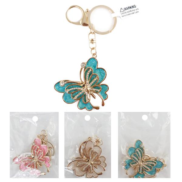 Butterfly Diamante Keyring