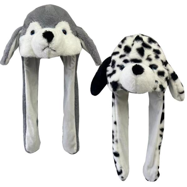Plush Animal Dog Dancing Ears Head Hat
