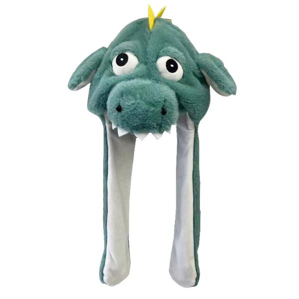 Plush Animal Dinosaur Dancing Ears Head Hat