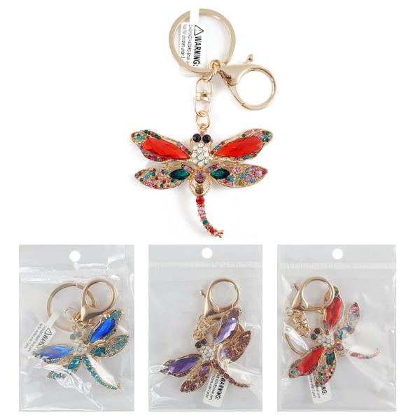 KEYRING DIAMANTE DRAGONFLY