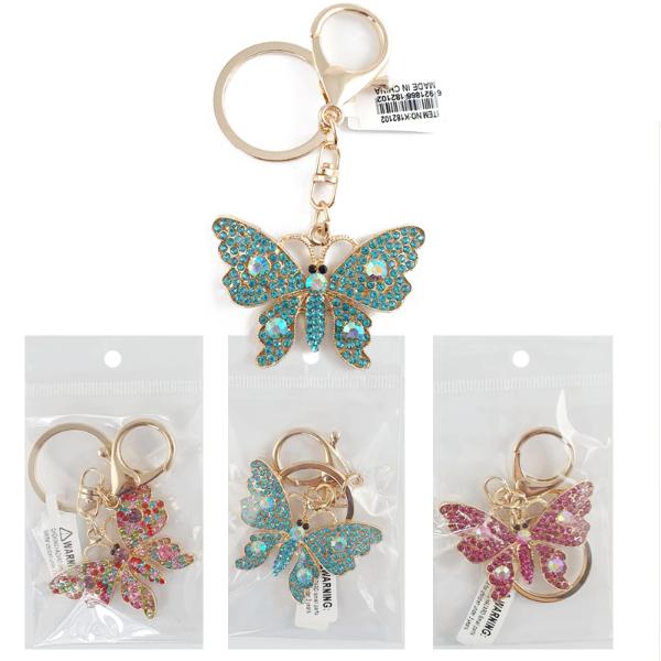 KEYRING DIAMANTE BUTTERFLY