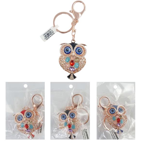 KEYRING DIAMANTE OWL