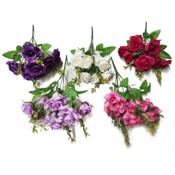10 Head Roses Flower Bunch