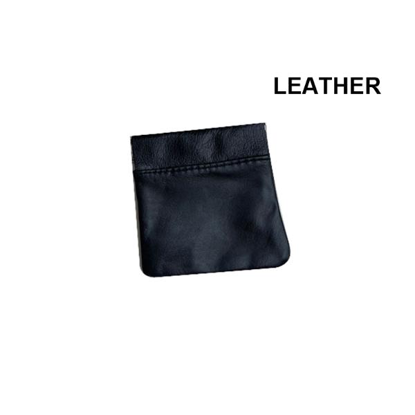 Black Coin Purse With Metal Clips - 8.5cm x 9cm