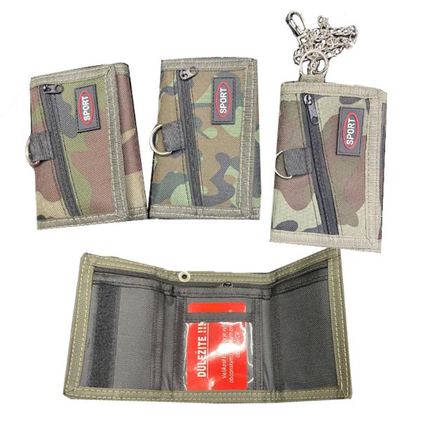 Camouflage Velcro Wallet With Keychain