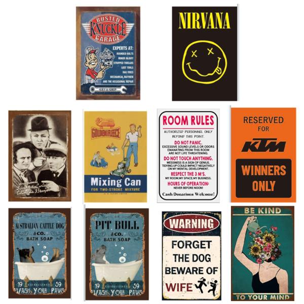 Metal Humour Plaque - 30cm x 20cm