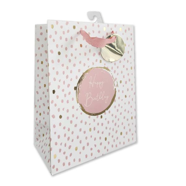 Gold Stamp Birthday Gift Bag - 33cm x 45cm x 12.7cm