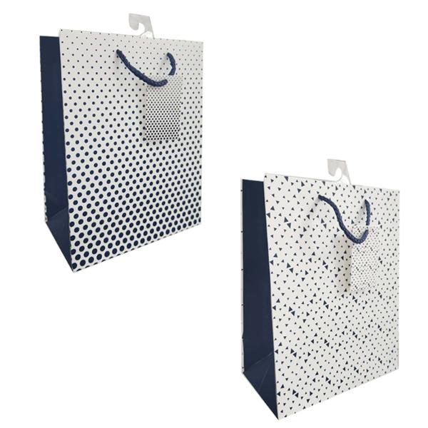 Blue Patterns Blue Gift Bag - 33cm x 45cm x 12.7cm