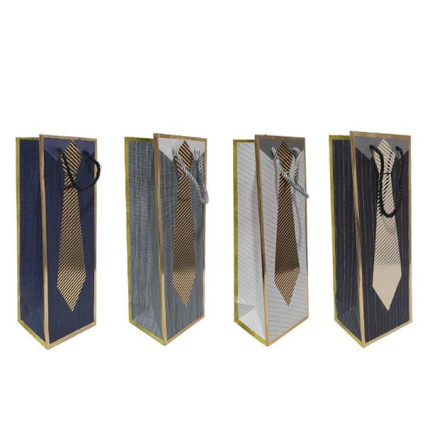 Tie Bottle Gift Bag - 35cm x 12cm x 10cm