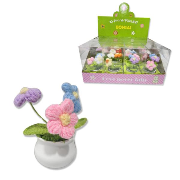 Knitted 3Hd Flower Pot
